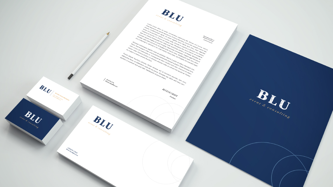 BLU EVENTS branding identité